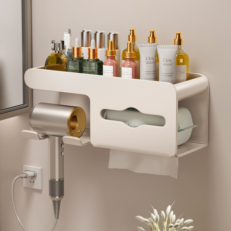 吸盘吹风机置物架免打孔壁挂式电吹风挂架风筒支架浴室收纳架神器