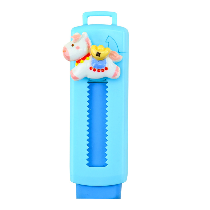 Cute little horse push-pull eraser, student exam stationery, cartoon eraser, clean and soft eraser Item Picture