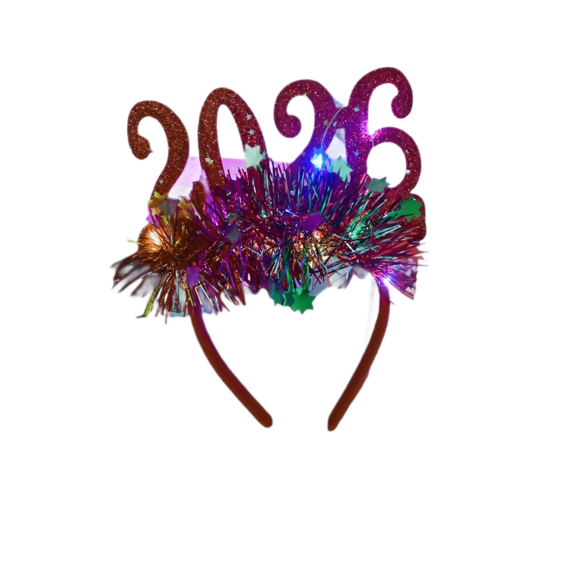 New 2026 Christmas luminous headband, New Year Party and gathering luminous headwear, bar New Year's Eve event decoration Item Picture