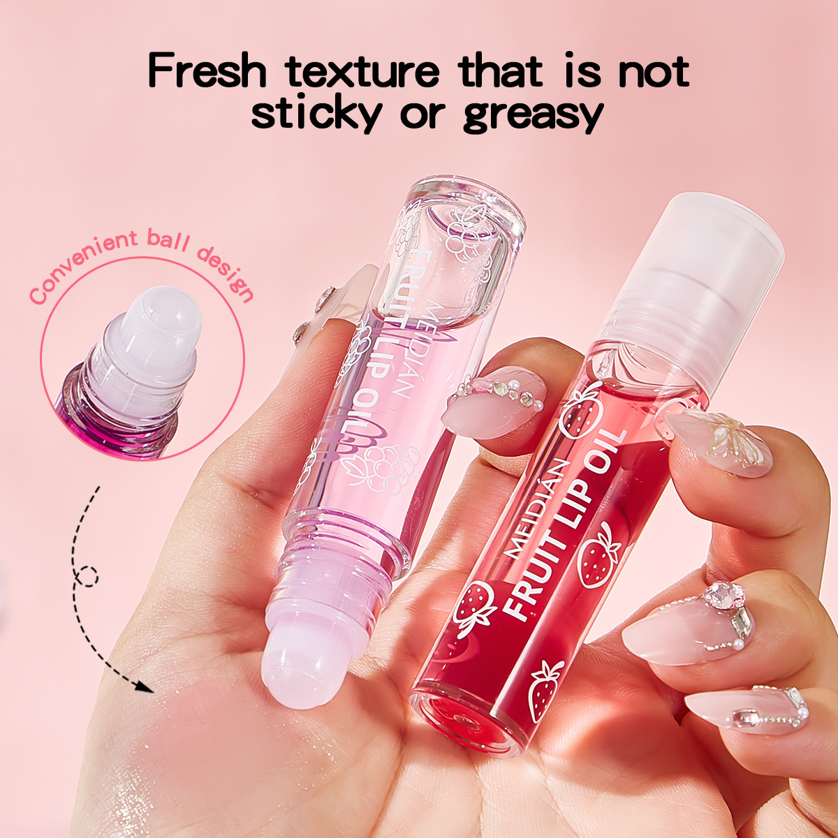 【 Cross-border Exclusive 】MEIDIAN Lip Oil Moisturizing, Hydrating and Nourishing Lip Oil Lip Care Lip Glaze Application Scenario