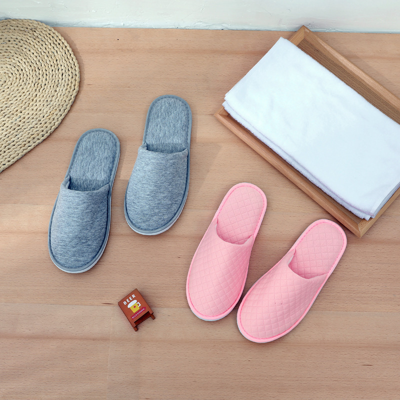 Cross-border wholesale of hotel supplies: Disposable slippers for hotels, guesthouses and homestays, air cotton, thickened anti-slip for home use, high-end for household use details Picture