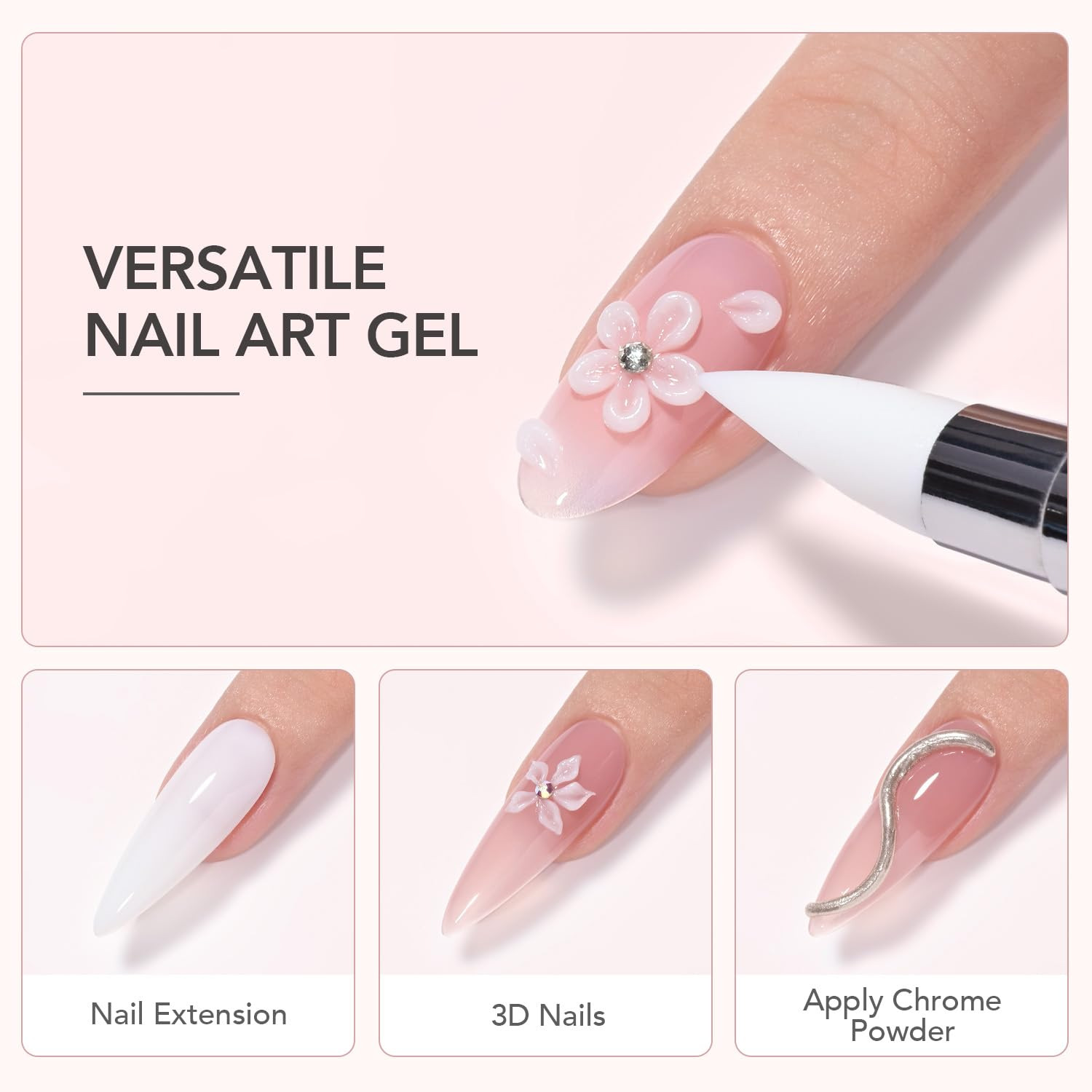 The new cross-border product, non-sticky extension glue, plastic nail art solid factory, is selling well and is specially designed for nail art Specification image