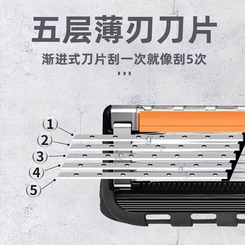 General A-Peak Invisible Smooth Hand Razor, 5-layer blade for men, Geely Razor holder details Picture