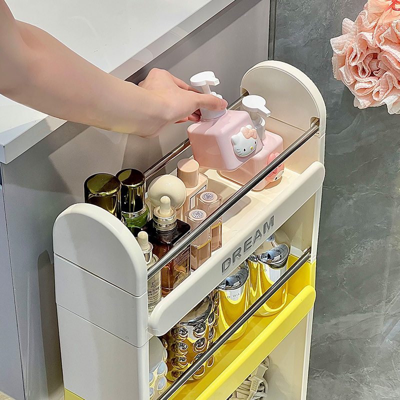 缝隙超窄柜冰箱外侧厨房卫生间浴室置物架洗衣机边收纳夹缝置物架产品图