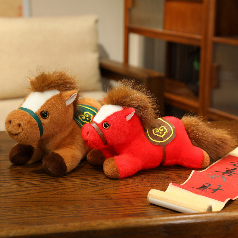 New style Papa Little Pony 2026 Spring Festival Mascot Zodiac Little Pony plush toy New Year Decoration Application Scenario