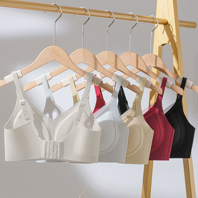 内衣冰丝无痕/内衣/文胸女无肩带性感/华歌尔背心式文胸/大码内衣细节图