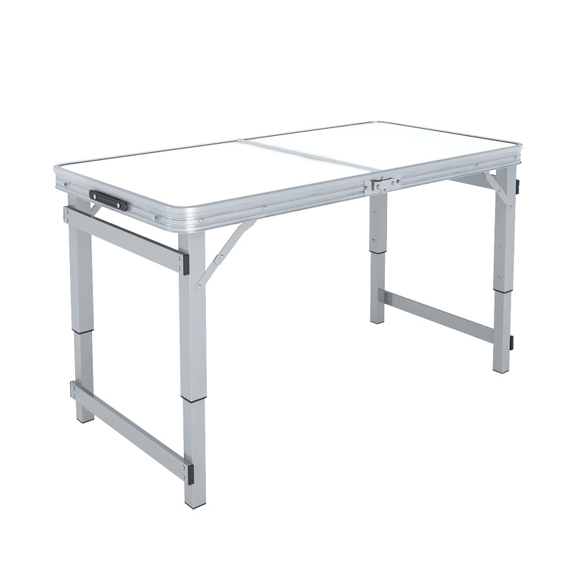 Aluminum alloy folding tables, outdoor night market stalls, portable folding tables, simple small tables, folding dining tables and chairs Item Picture