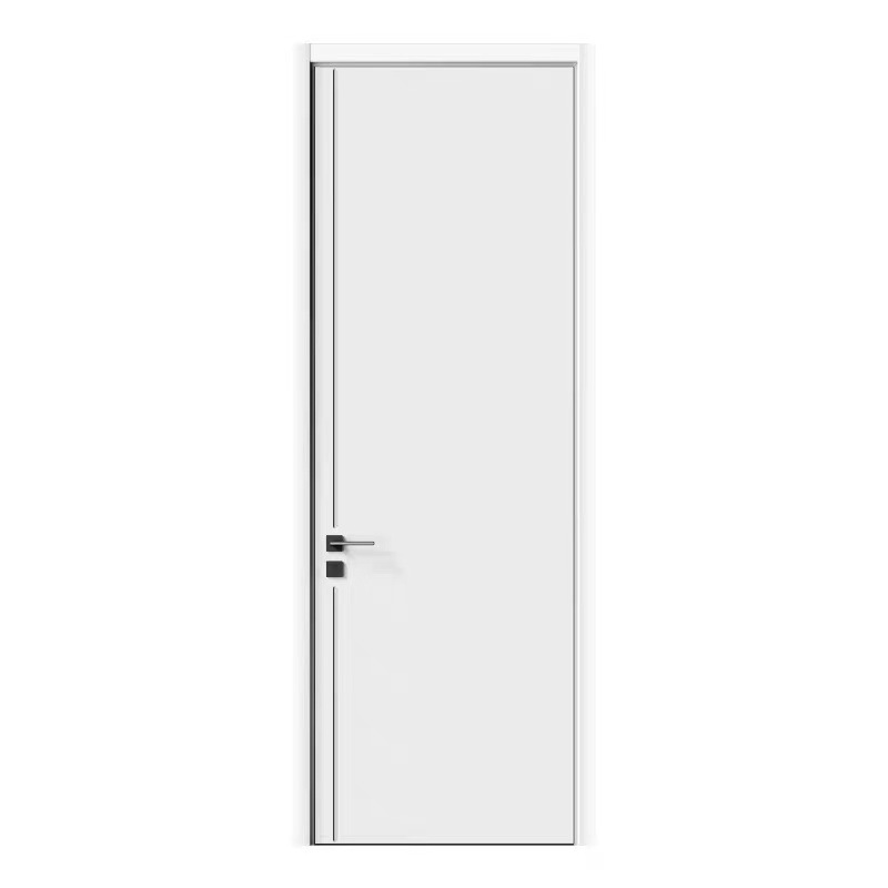 Ultra-narrow room wooden door, bedroom silent door, high-end lacquered modern simple wooden door Item Picture
