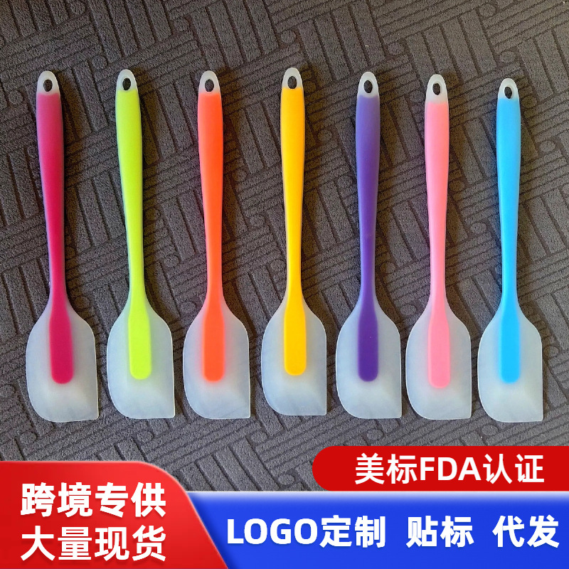 蛋糕抹刀半透明一体式食品级耐高温搅拌奶油刮板硅胶刮刀烘焙工具