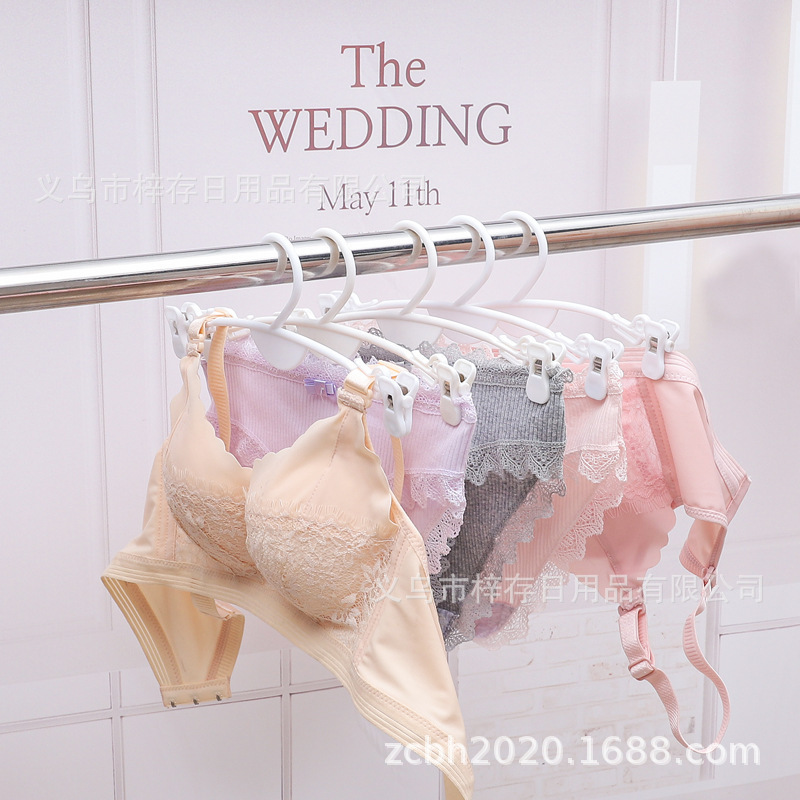 内裤夹子胸罩夹子内衣店文胸内裤架内衣衣架塑料文胸夹文胸衣挂钩细节图