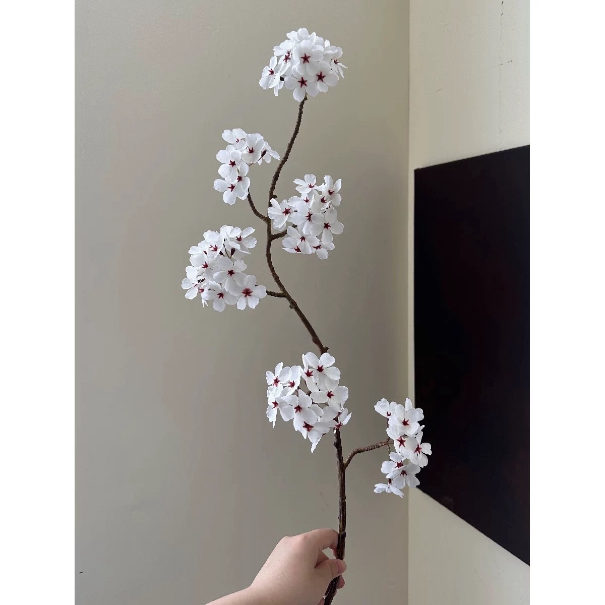 长枝梨花中式花艺绢布仿真梨花 家居装饰婚礼用品樱花枝腊梅枝