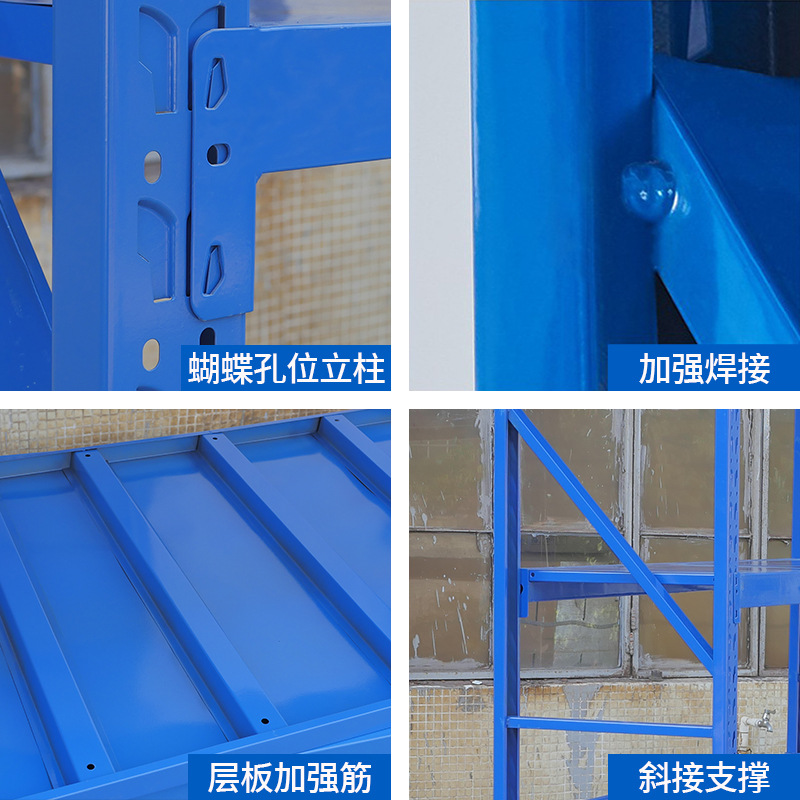 仓储货架置物架五金库房重型中型轻型多层工厂批发仓库钢铁架子详情图4