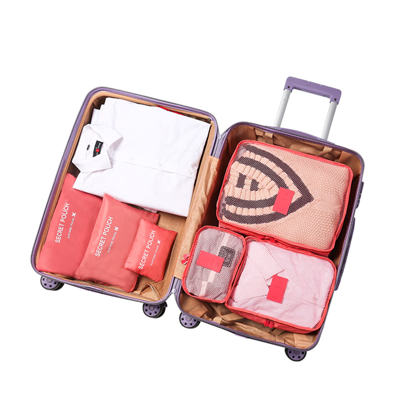 Bolsa de almacenamiento de viaje versión pequeña de seis piezas paquete organizador de viaje tela oxford bolsa de almacenamiento de viaje fabricante