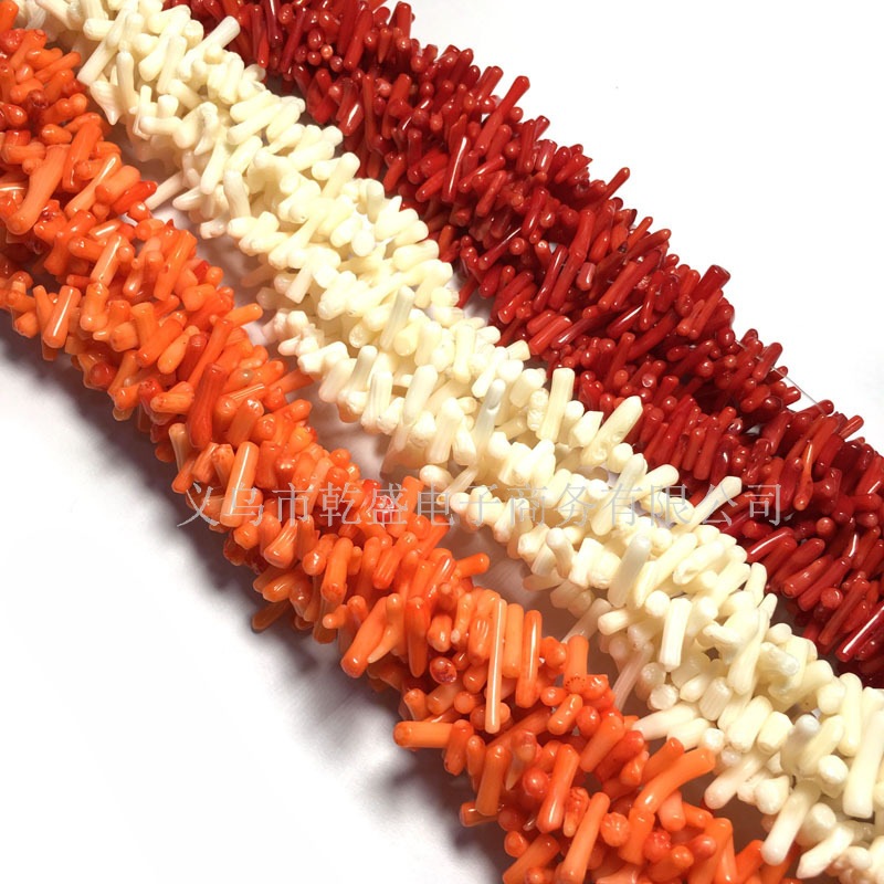 DIY jewelry accessories for making semi-finished artificial coral red beads, irregular scattered beads and isolation beads bracelets
