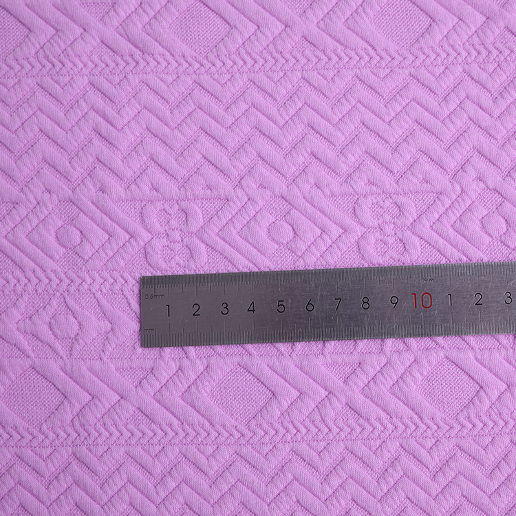 The manufacturer supplies tr knitted jacquard fabric 32s cotton-like polyester yarn weft knitted dyed fabric for children's clothing and fashion Specification image