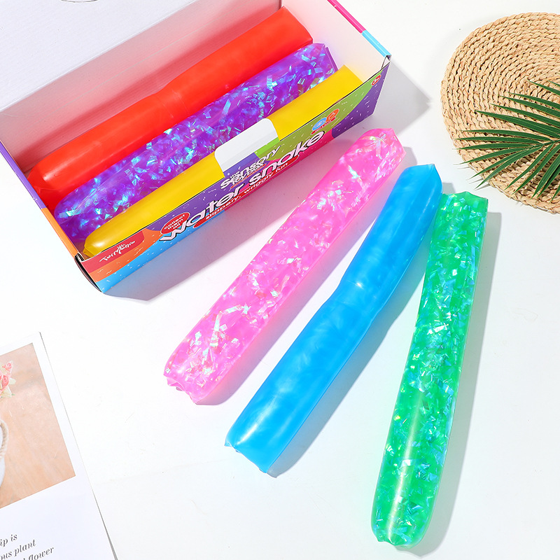 Extra-large pearl light can't catch the water snake creative prank toy, can't hold the venting toy water snake factory wholesale details Picture