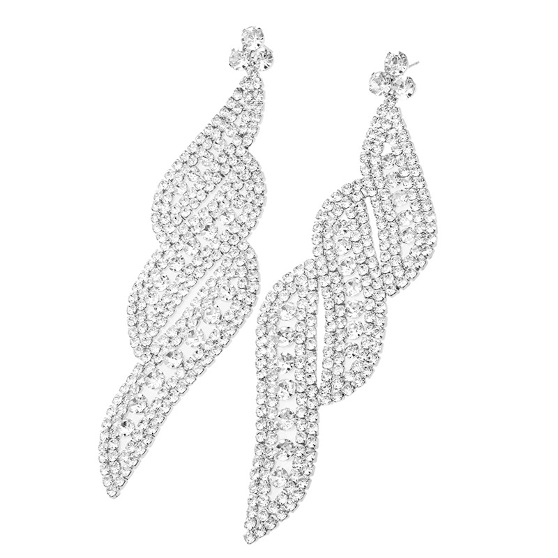 European and American cross-border exaggerated rhinestone long earrings for women, luxurious and elegant. Wholesale of diamond-encrusted earrings from the manufacturer Application Scenario