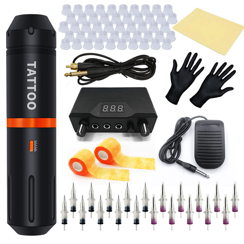 shanilak 1003-97 new tattoo pen set in stock, tattoo machine power motor integrated needle tattoo combination