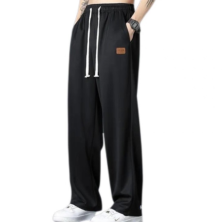 Loose and trendy men's style, youthful and popular casual pants, fashionable and trendy brand spring and summer long pants, Halon pants, thin pants Item Picture