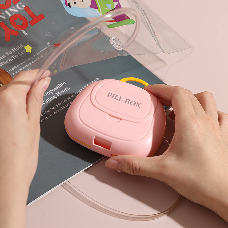 Sealed moisture-proof multi-compartment small medicine box, household mini portable medicine box, pill packaging factory direct supply, cross-border details Picture