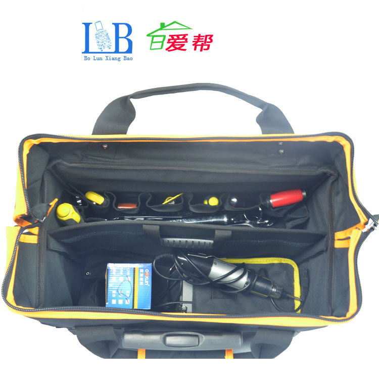 Powerful manufacturer, large tool bags, tool bags, ceiling decoration pull rod tool bags, hardware tool boxes, pull rod luggage bags Specification drawing