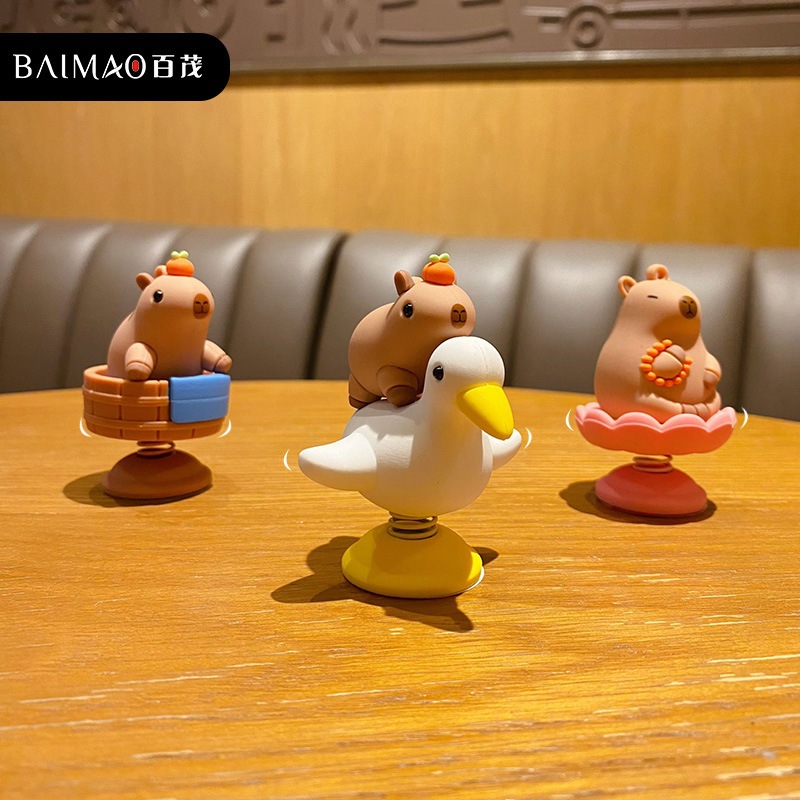 Baimao's genuine Capibara Capybara Rocking Table ornament is a creative and stress-relieving gift for car center console decoration