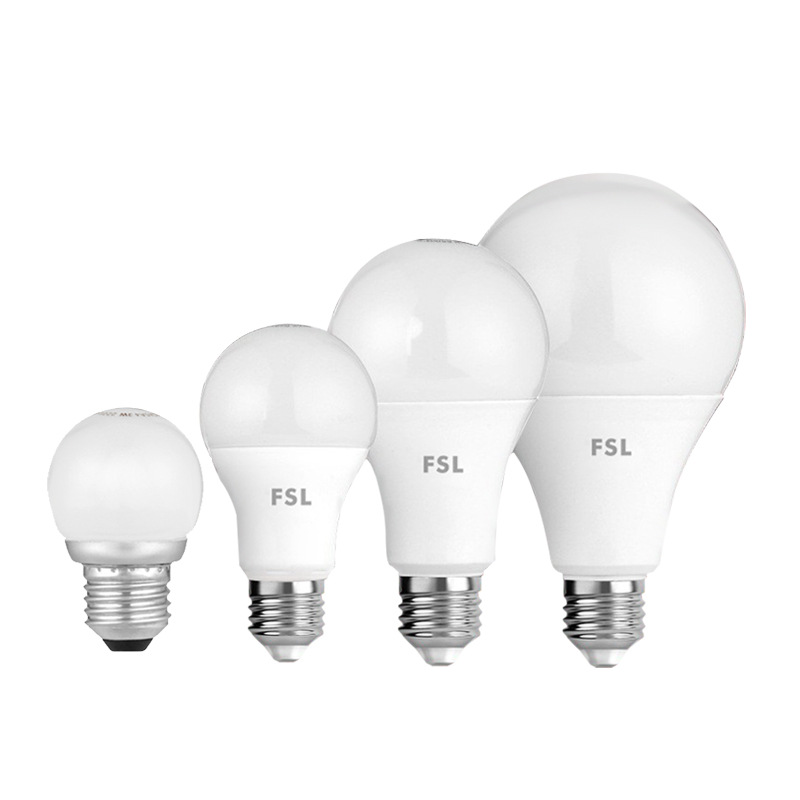 FSL佛山照明led灯泡节能灯E14e27螺口家用客厅超亮小球泡灯批发白底实物图