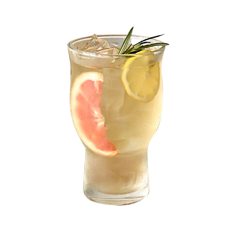 ins popular restaurant wide-mouthed fruit tea cups, extra-large capacity glass cups, milk tea drinks, juice cups, cold drink cups Item Picture