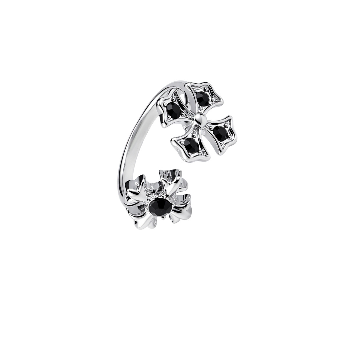 Retro dark Gothic style night starlight ring for women, a light luxury and high-end design, original ins ring Item Picture