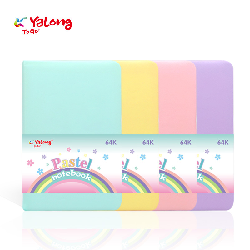 Yalong Cross-border's 2023 new macaron color leather notebook is a stationery notebook for students and schools