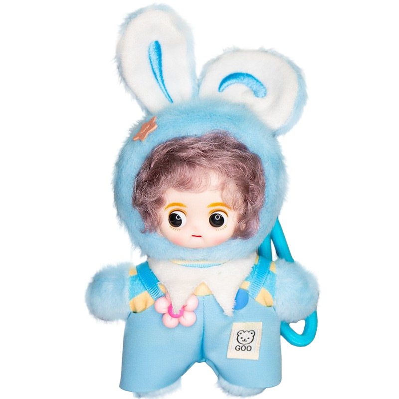Cartoon rubber face, little peachy plush pendant doll, cute car keychain pendant, doll backpack doll Item Picture