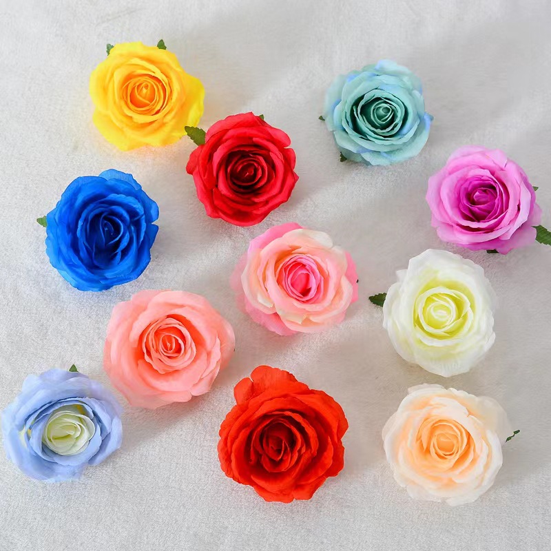 仿真大玫瑰花头花朵婚庆婚礼装饰拱门花墙插花配花假花厂家批发