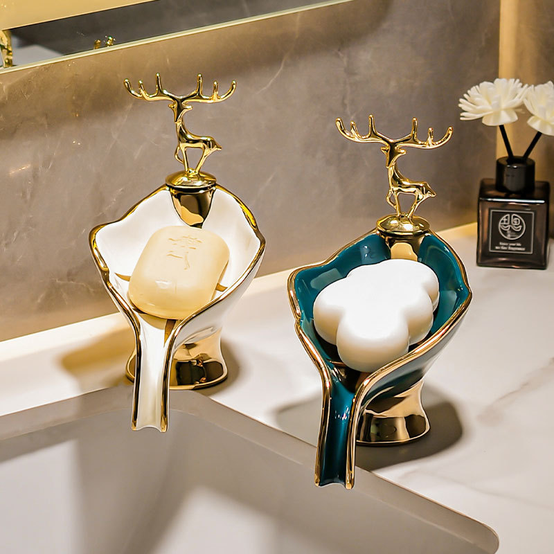 批发肥皂盒香皂置物架创意沥水卫生间免打孔放洗衣皂盒轻奢风收纳