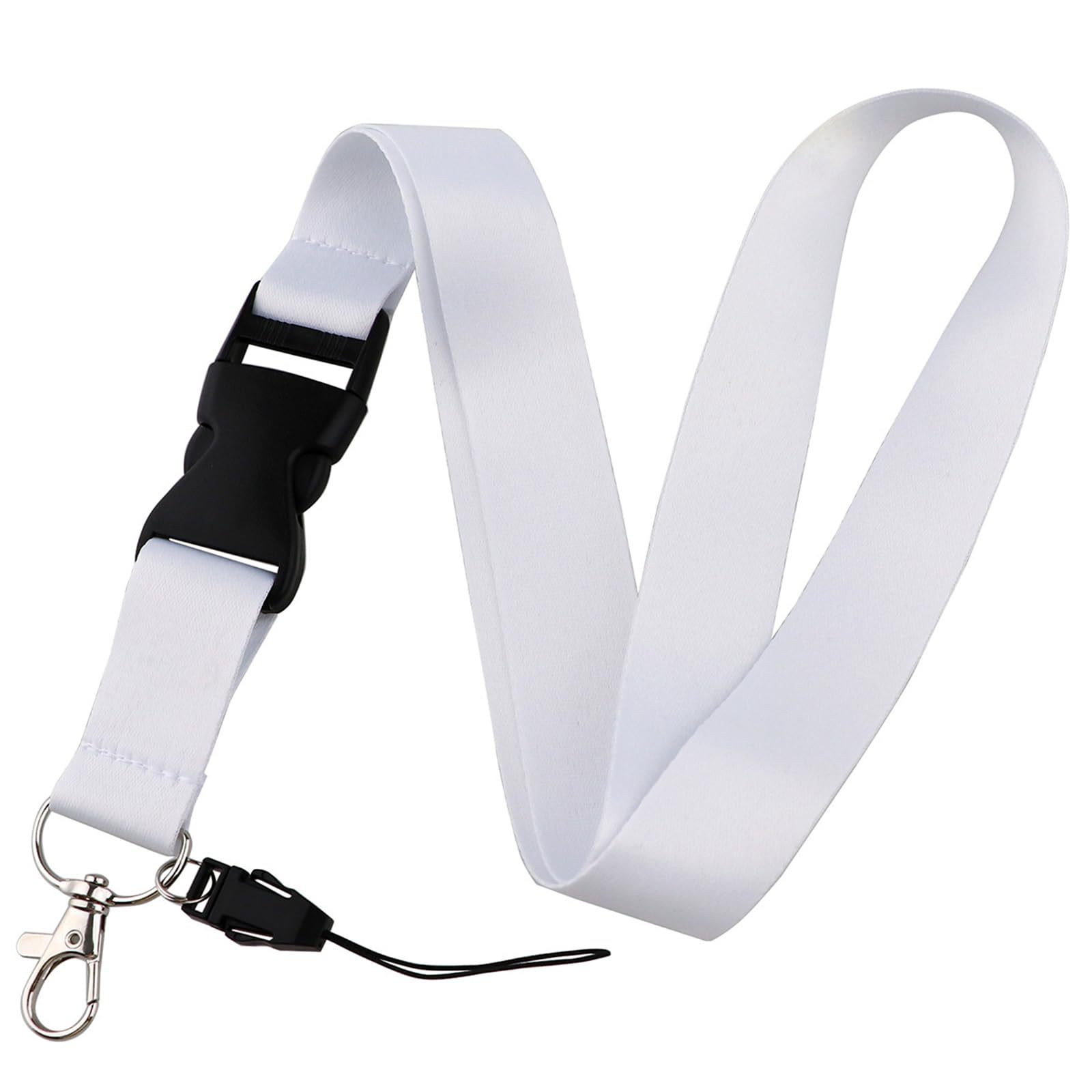 Cross-border exclusive polyester lanyards, safety buckles, heat transfer, color brand certificates, keys, work badges, certificates and lanyards Item Picture