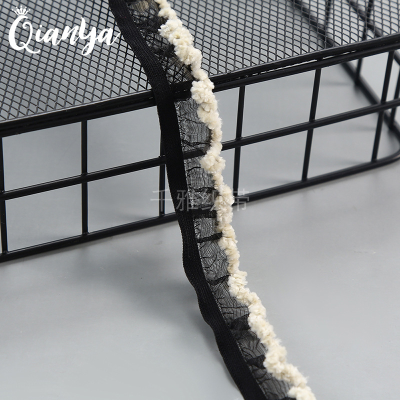 花边/花边辅料/黑色蕾丝边/服装辅料花边/毛边产品图