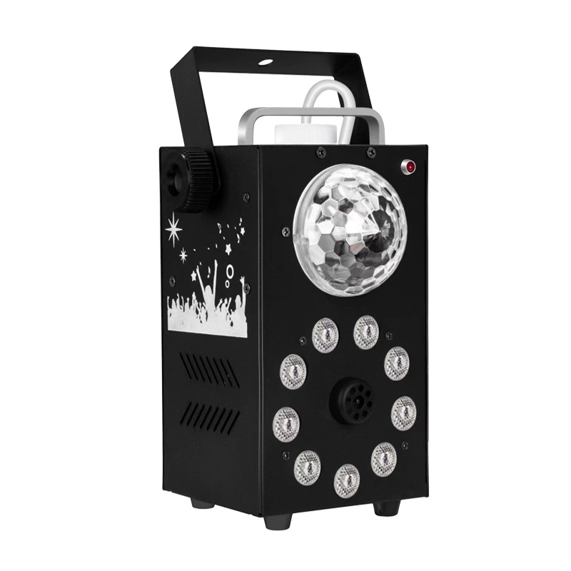 Factory direct sales 700WLED remote control magic ball full-color stage smoke machine, stage special effects, wedding party, bar, nightclub atmosphere rendering, Halloween, Christmas festival event atmosphere creation Application Scenario