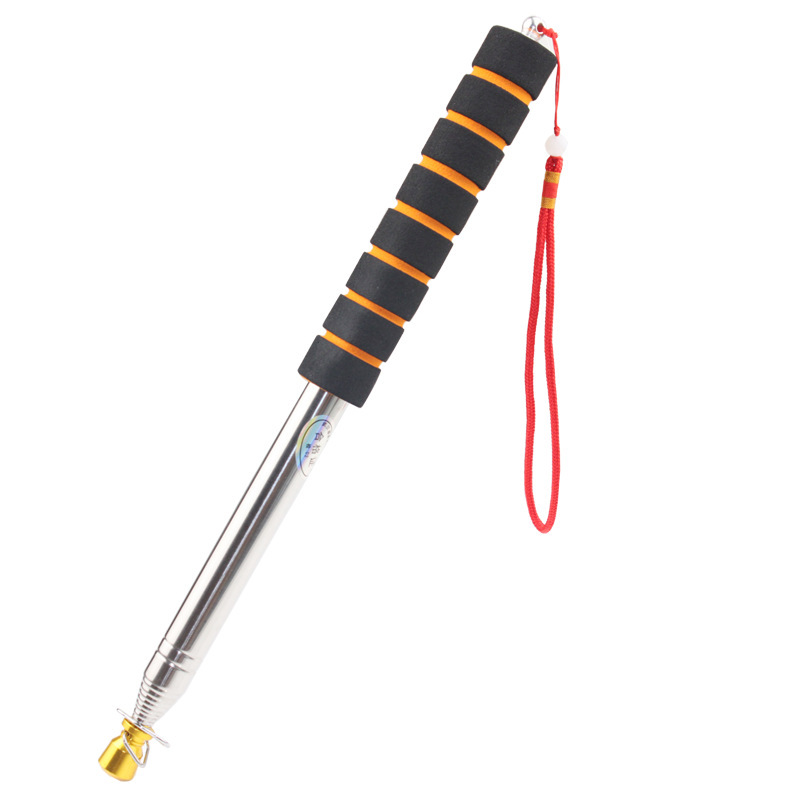 Cross-border tour guide pole, stainless steel telescopic flagpole, outdoor 1.6-meter long, 3-meter thick telescopic finger reading stick teaching whip Item Picture