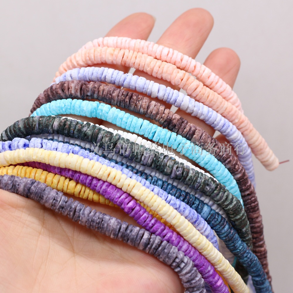 Natural shell round pieces, white horseshoe snail spacers, bracelets, earrings, loose beads, diy jewelry, beaded materials wholesale Specification image