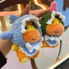Douyin's best-selling capybara Lulu plush toy, bag, pendant, keychain, doll gift, genuine and in stock details Picture