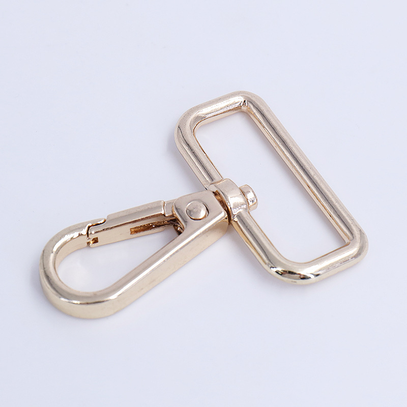 Light gold square tail plate buckle for clothing, bags, woven straps, shoulder straps, hook buckles, lanyard accessories, key dog buckles details Picture