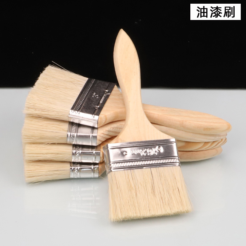 Factory wholesale paint brushes, pighair brushes, thickened wooden-handled brushes, industrial brushes, cleaning brushes and oil brushes