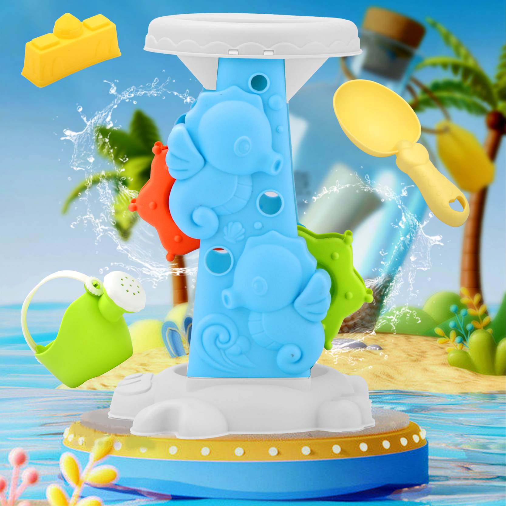 Original manufacturer's children's beach toy sets, sand-digging, water-playing, outdoor beachcombing, sand-playing, gardening, and soil-digging tool sets Specification image