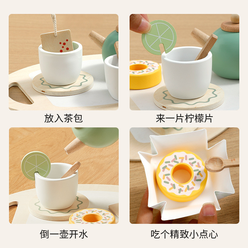 ONSHINE/ Childhood Infinite Girls Play House Afternoon Tea Set Children's Simulation Educational Toys Birthday Gift Application Scenario