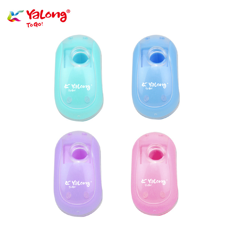 跨境厂家定制儿童文具卷笔刀迷你鼠标造型转笔刀削铅笔创意卷笔器白底实物图