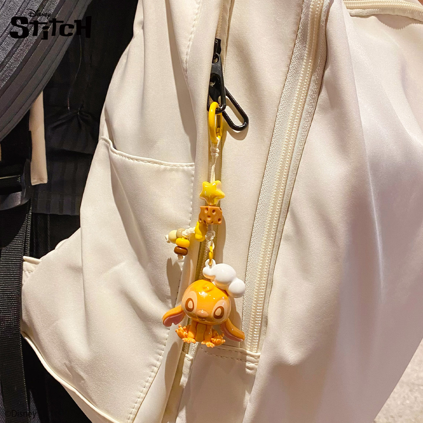 Official Stitch Bakery series keychains, cute cartoon dolls, mobile phone chains, pendants, bags, braided ropes and pendants Application Scenario