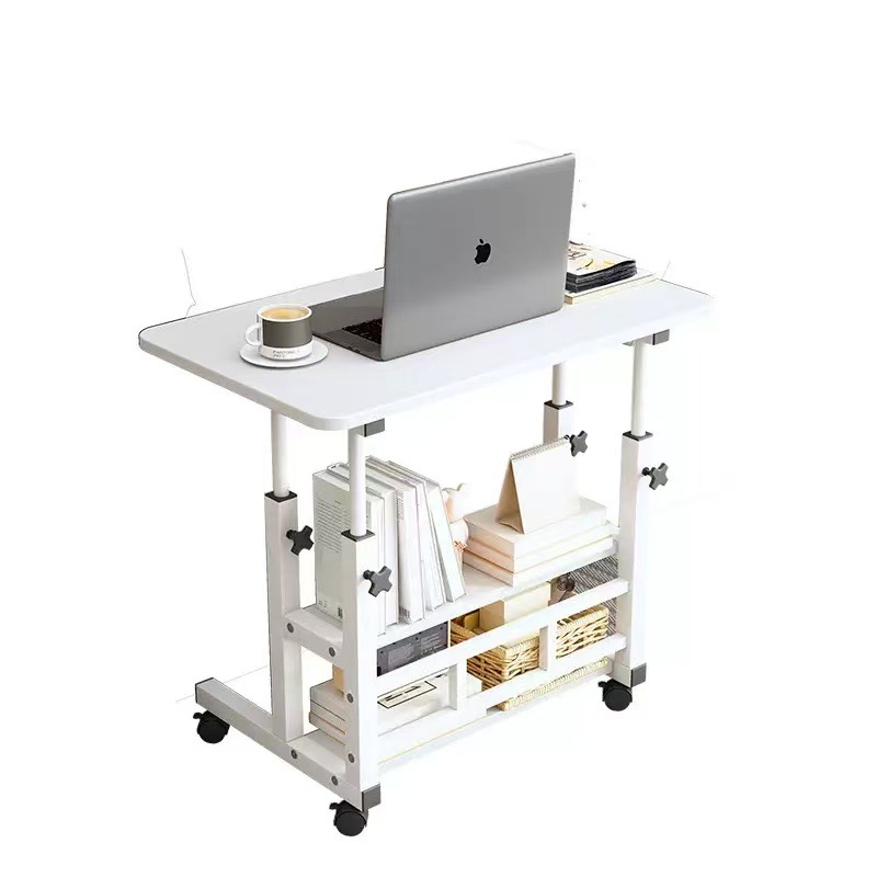 Portable bedside table, home computer table, bedroom lazy sofa, small desk on the bed, simple height-adjustable office Item Picture