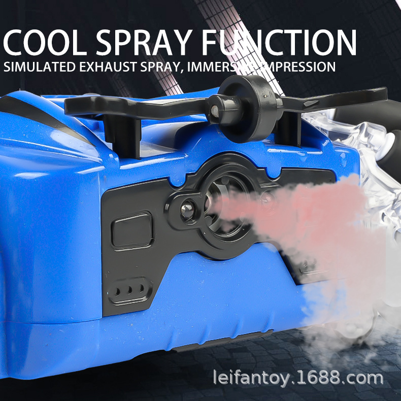 New 2.4G four-wheel drive off-road dual-sided drift stunt remote control car, luminous spray, rechargeable children's toy gift Application Scenario