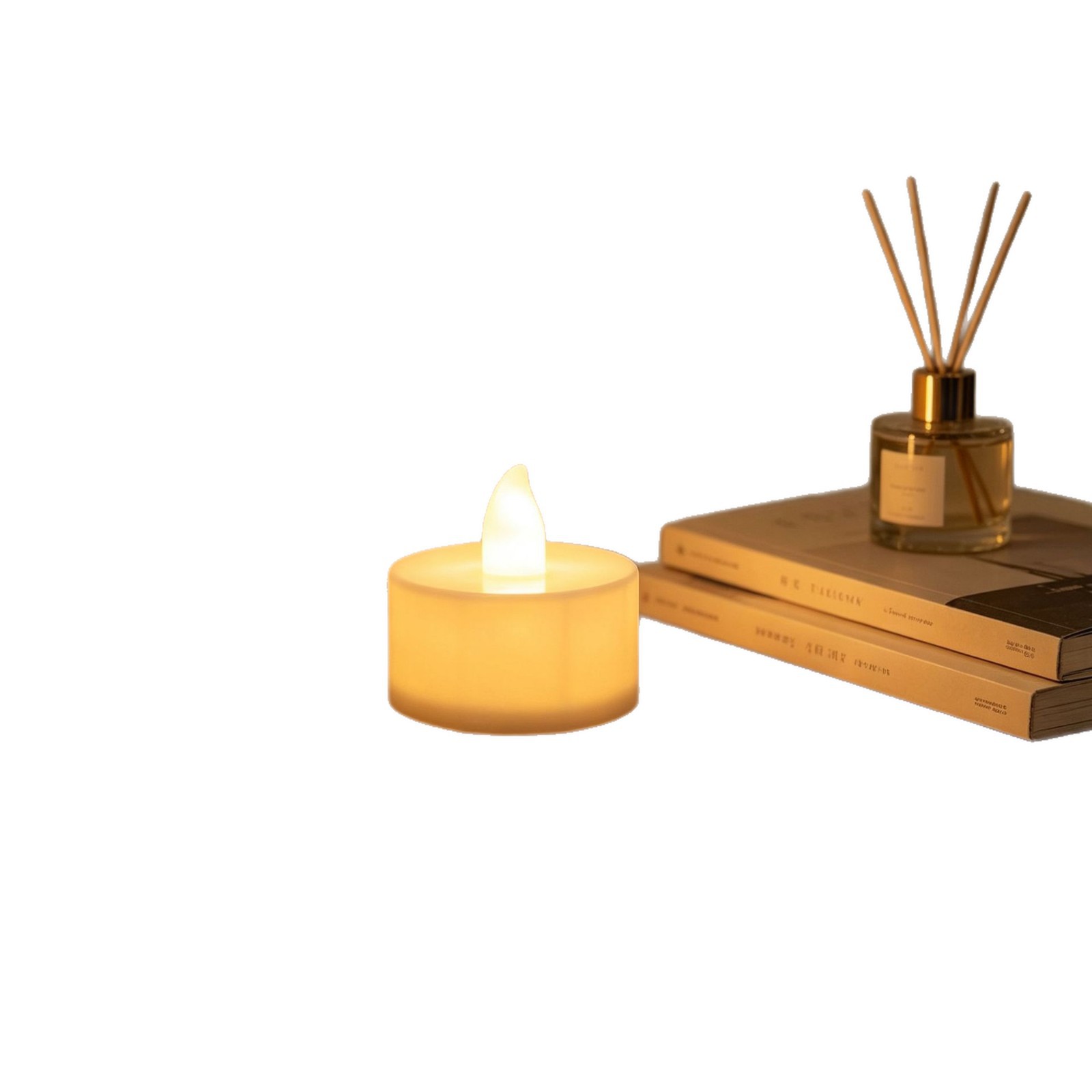 Atmosphere light, party white small tea wax light, LED simulation electronic candle, wedding and birthday set props, rechargeable Item Picture