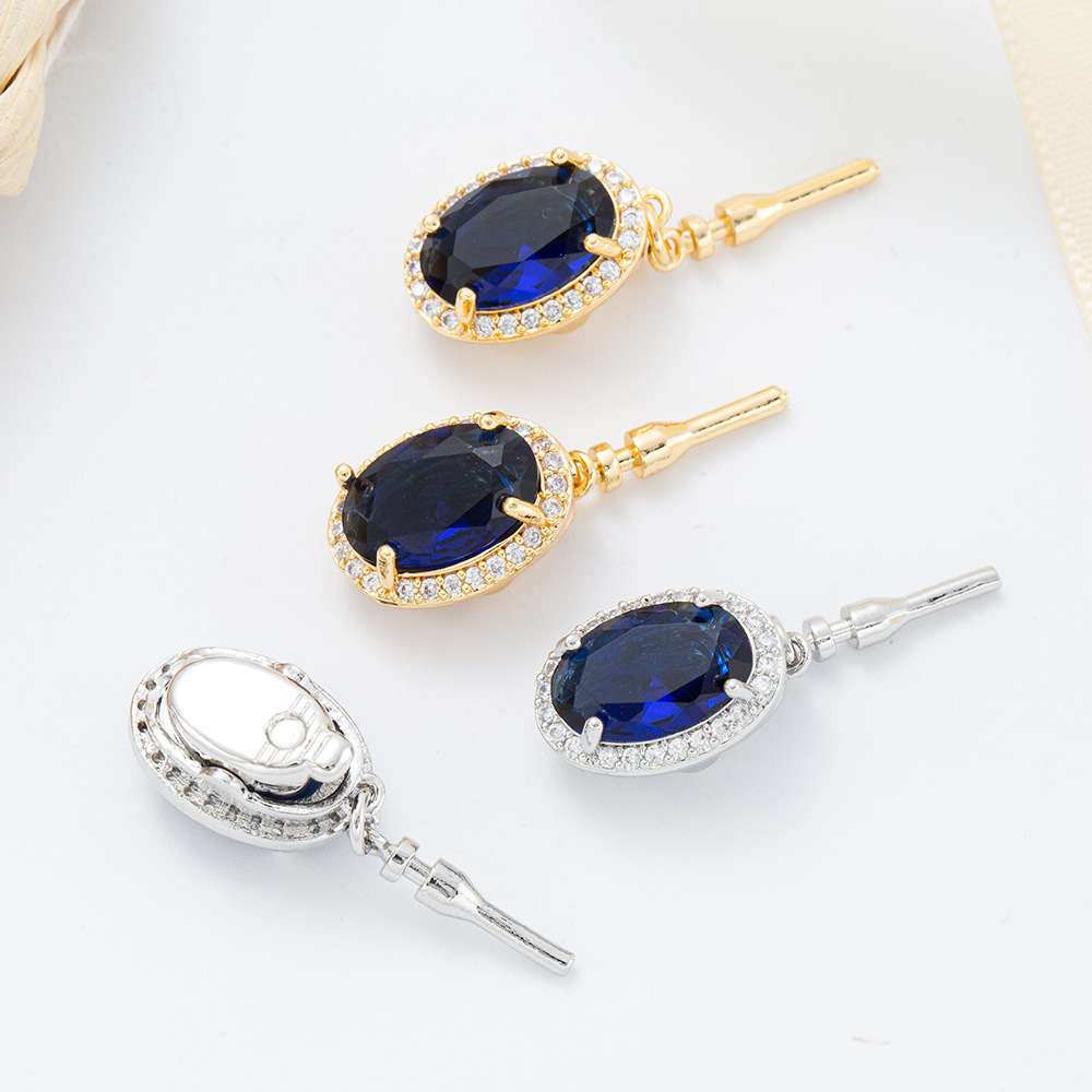 Copper-plated real gold necklace, ingot clasp, diy pearl bracelet, end clasp, clip clasp, plug clasp, connecting clasp accessories Specification image