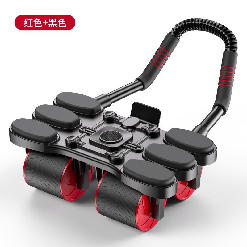 Cross-border abdominal muscle wheel with automatic rebound and increased elbow support, abdominal muscle wheel with abdominal contraction and abdominal muscle curl, four-wheel roller fitness details Picture